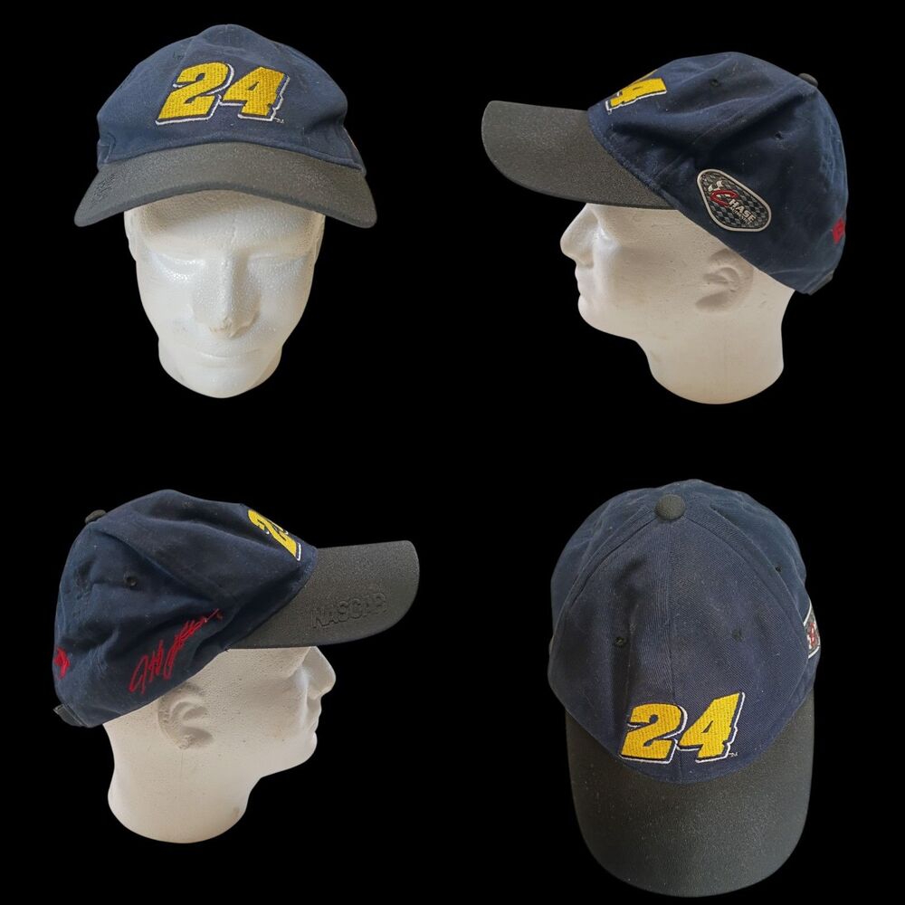 Vintage Jeff Gordon Hat #24 Nascar Signature Chase Authentic Clip Strap Back